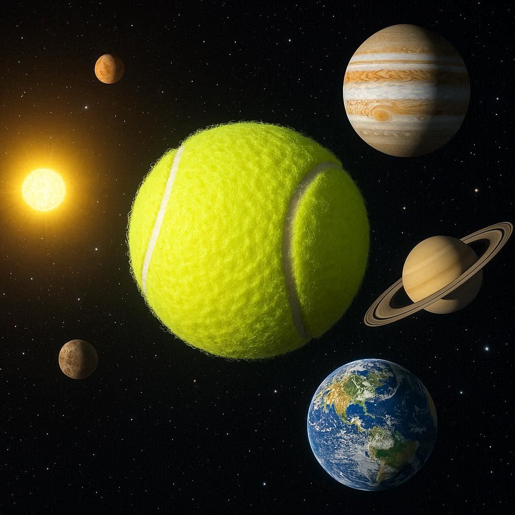 Page thumb: Tennis Ball in Space